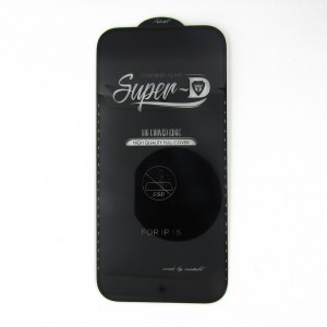 Стекло Super Glass iPhone 15 (black)