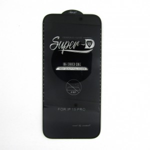 Стекло Super Glass iPhone 15 PRO (black)