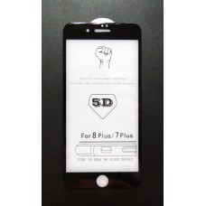Стекло iPhone 8+ 5D (black)