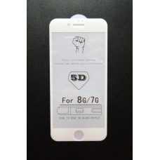 Стекло iPhone 8 5D (white)