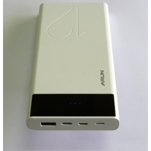Power Bank Arun E-12 (12000 mA) (white)