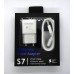 СЗУ блочек Samsung S7 ориг+кабель (white)