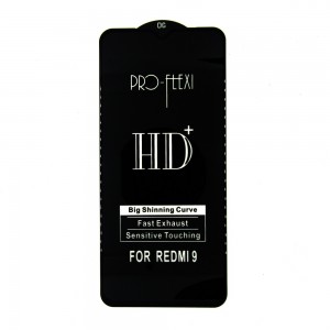 Стекло Pro-Flexi HD Xiaomi Redmi 9/9A/9C (black)