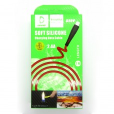 Data cable Denmen D19V micro-USB (red)
