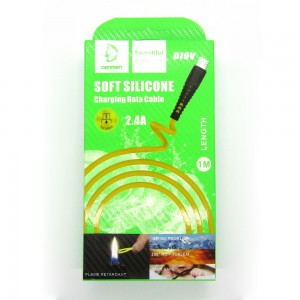Data cable Denmen D19V micro-USB (yellow)