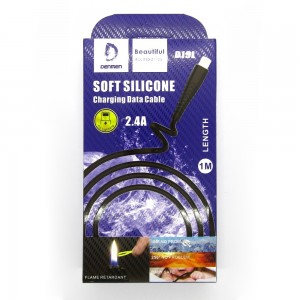 Data cable Denmen D19L Lightning (black)