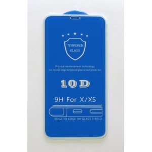 Стекло iPhone X/XS 10D (white)