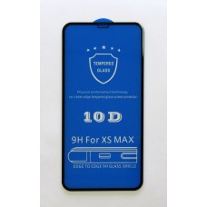 Стекло iPhone XS MAX 10D (black)