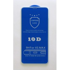 Стекло iPhone XS MAX 10D (white)