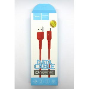 Data cable hoco premium X-30 micro USB (red)