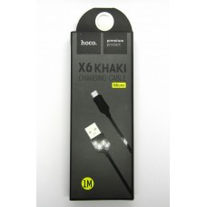 Data cable hoco premium X-6 micro USB (black) Data cable hoco premium X-6 micro USB (black)