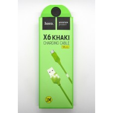 Data cable hoco premium X-6 micro USB (green) Data cable hoco premium X-6 micro USB (green)