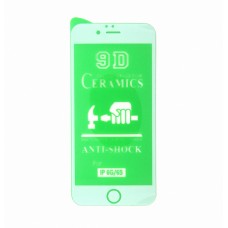 Стекло Ceramics iPhone 6G/6S 9D (white)