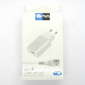 СЗУ WUW T52 блочек+кабель Lightning  (white)