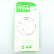 Data cable Denmen D22L iPhone (white)