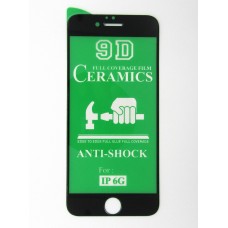 Стекло Ceramics iPhone 6G/6S 9D (black)