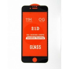 Стекло iPhone 7/8 21D (black) (4,7)