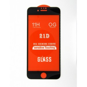 Стекло iPhone 7/8 21D (black) (4,7)
