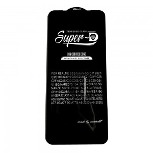 Стекло Super Glass Realme 5/5S/5I/C12  (black)