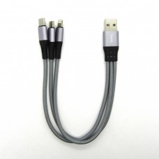 Data cable Hoco X47 3in1 оригинал (gray)
