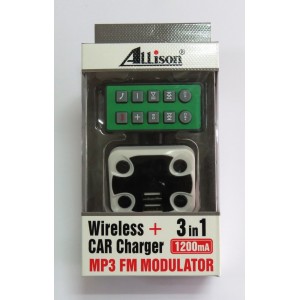 FM-модулятор ALLISON 3 in1 A664 (black-white)