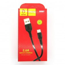 Data cable Denmen D08T Type-C (black)