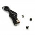 Data cable Denmen D18E 3 in 1 магнит (black)