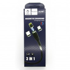 Data cable Denmen D18E 3 in 1 магнит (black)