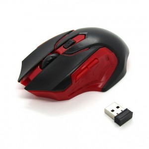 Мышка беcпроводная Super-tech M-S03 (black-red)