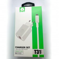 СЗУ WUW T31 блочек+кабель iPhone (white)