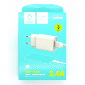 СЗУ блочек Denmen DC01V micro-USB (white)