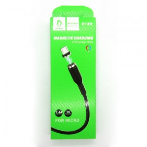 Data cable Denmen D18V магнит micro-USB (black)