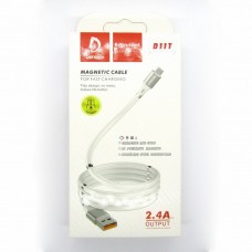 Data cable Denmen D11T Type-C магнит (white)