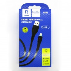 Data cable Denmen D16L iPhone (black)