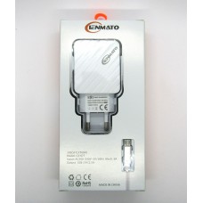 СЗУ Elenmato 2USB CX-077 + micro (white)