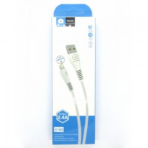 Data cable WUW X195 iPhone (white)