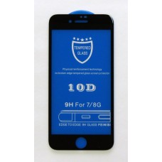 Стекло iPhone 7/8 10D (black)