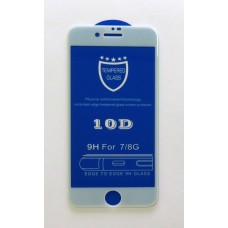 Стекло iPhone 7/8 10D (white)