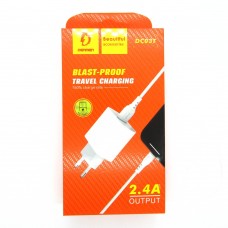 СЗУ блочек Denmen DC03T + кабель Type-C (white)