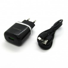 СЗУ Borofone + кабель micro-USB BA36A (black)