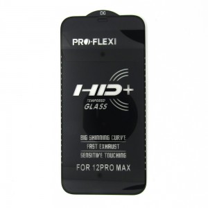 Стекло Pro-Flexi HD iPhone 12 PRO MAX 6.7 (black)