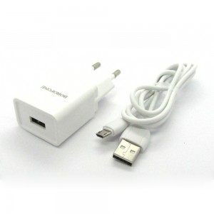 СЗУ Borofone + кабель micro-USB BA19A (white)
