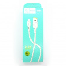 Data cable Denmen D06V micro-USB (white)
