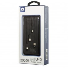 Power Bank WUW 3 in1 U40 20000mA (black)