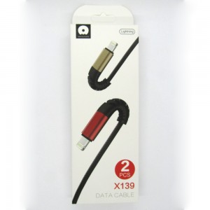 Data cable WUW X139 iPhone 2in1 (black)