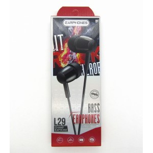 Hands Free Bass Earphones L29 (black)