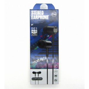 Hands Free Stereo Earphones D21 (black)