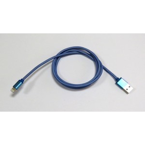 Data Cable iPhone 5 (металл) (blue)
